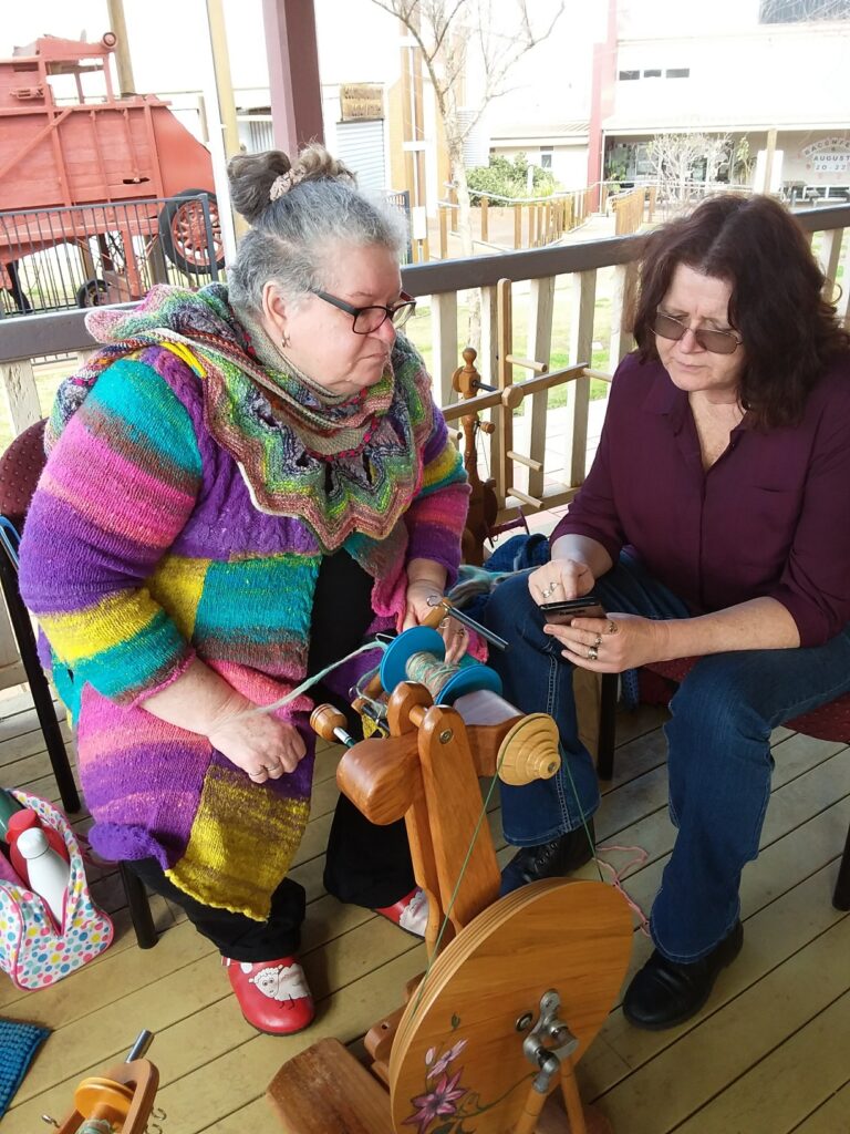 Booie Spinners and Weavers workshop during QLD Winter Craft Festival 2021