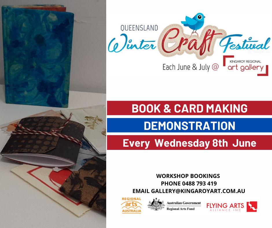 8th June Book and Card Making Demo at Kingaroy Art Gallery