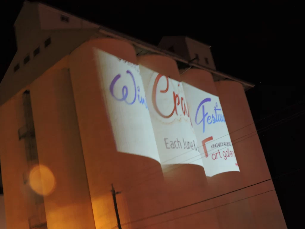 Projection on the Silos "QLD winter Craft Festival" 2022