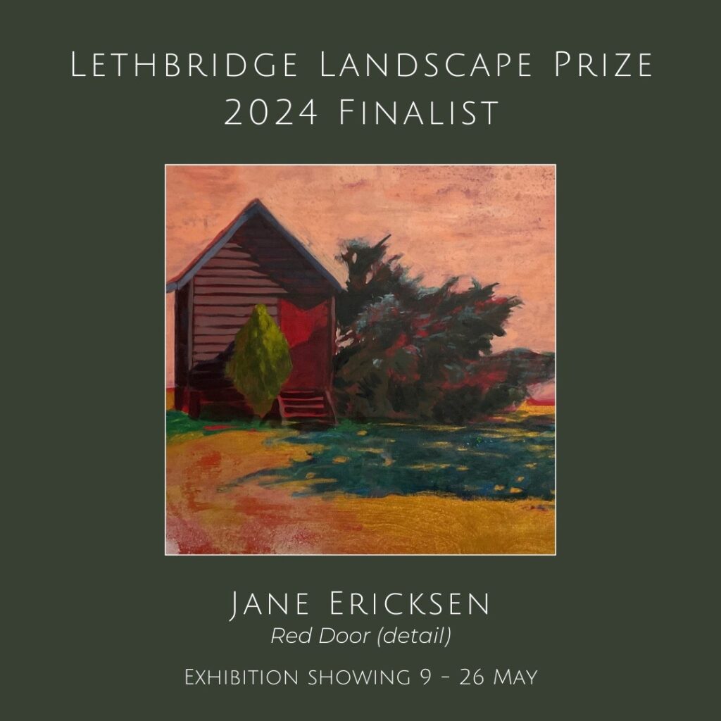 Jane Ericksen's "Red Door" a finalist in the Lethbridge Landscape Prize 2024