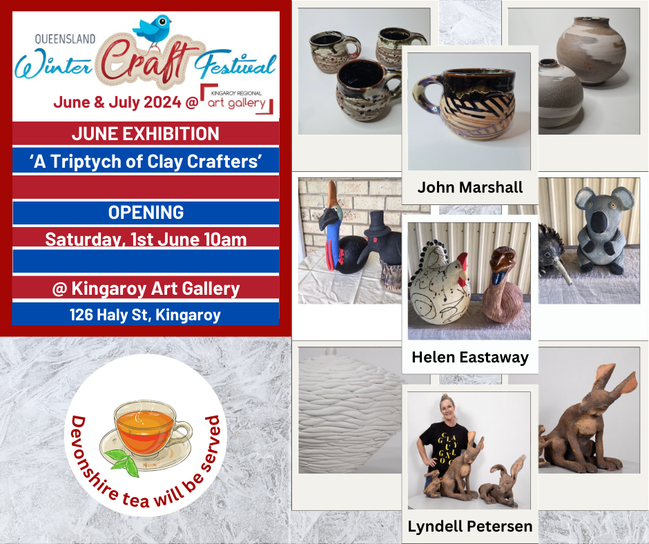 June Exhibition "A Triptych of Clay Crafters"